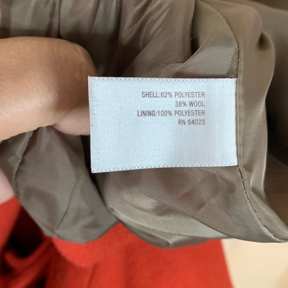 Old Navy Medium Sunset Orange Trench Coat - Picture 6 of 7